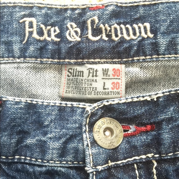Axe & Crown slim fit Jeans, size 30w x 30L - Picture 3 of 8